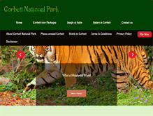 Tablet Screenshot of corbettnationalpark.com